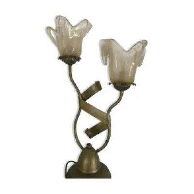 Lampe salerno 2 tiges - tulipes verre