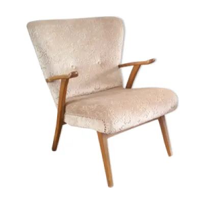 Fauteuil années 50 wing - chair zig zag