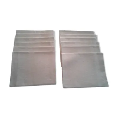 Set de 12 serviettes - tissus lin