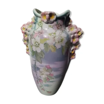 Vase K&G Luneville céramique - fleurs