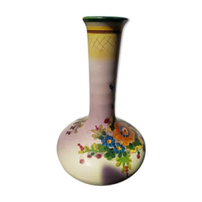Vase céramique émaillée - fleurs