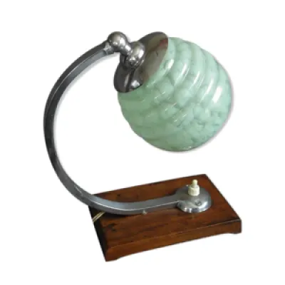 Lampe de table ou bureau - bois verre