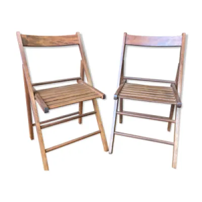 Paire de chaises terrasse - bois pliable