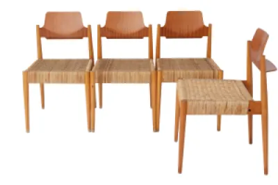 4 chaises vintage d'Egon - 1950