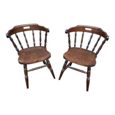 fauteuils en bois Western - bistrot
