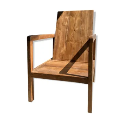 fauteuil en bois naturel