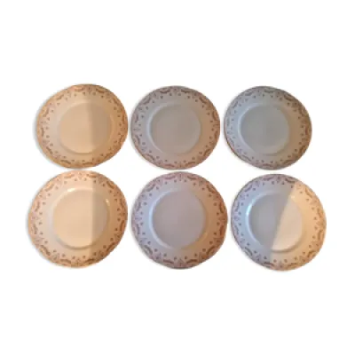 Série de six assiettes - porcelaine limoges