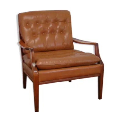Fauteuil chesterfield - cuir