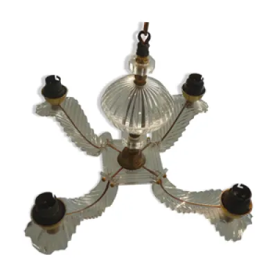 Lampe suspension 4 feux, - baroque style