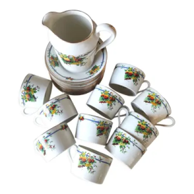 10 tasses à thé et - porcelaine limoges