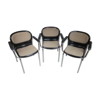 Ensemble de trois chaises - lange