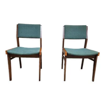 Paire de chaises scandinaves - 1960 teck