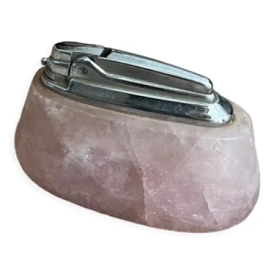 Briquet de table en quartz - rose main