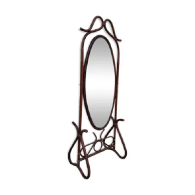 miroir psyché en bois - rotin bambou