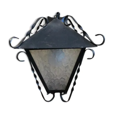 Ancienne suspension lanterne - noir