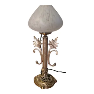 Lampe en bronze et laiton - art