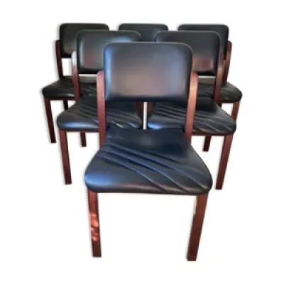6 chaises des années - noir bois