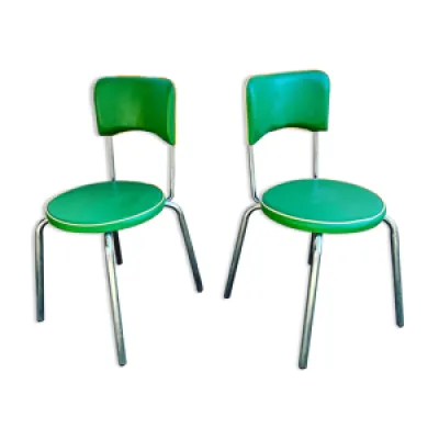 Paire de chaises vertes - italienne