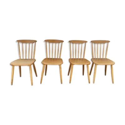 Série de 4 chaises bistrot/bohème - compas scandinave