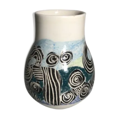 Vase ancien céramique - beige