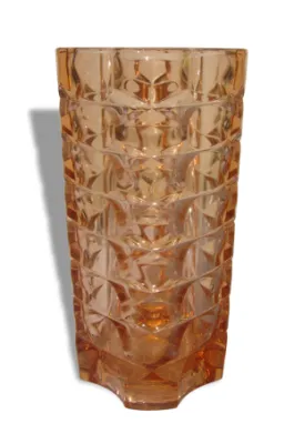 Très beau Vase en Verre - rose art