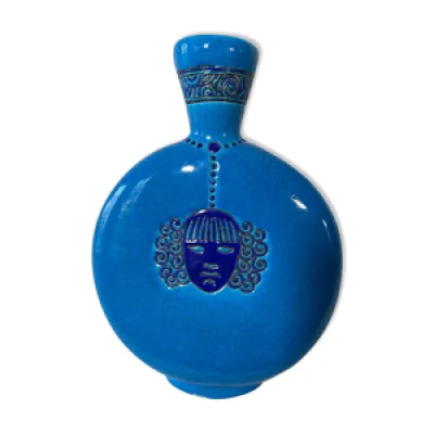 Vase bleu turquoise en - longwy