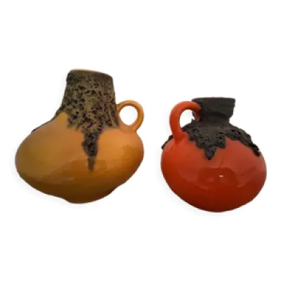 Paire de vases Fat Lava - couleurs
