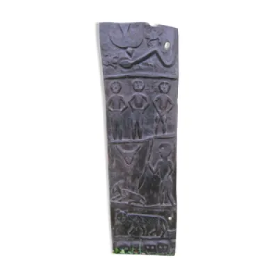 Porte antique Naga en bois décorée
