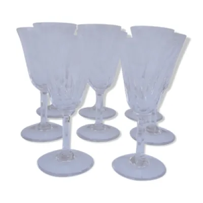 8 verres à vin blanc - cristal saint louis