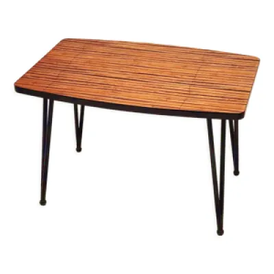Table d'appoint en formica - 1950 bambou