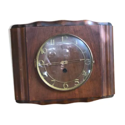 Horloge pendule art déco - bois verre