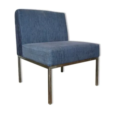 Chaise fauteuil chauffeuse - 1970 bleu