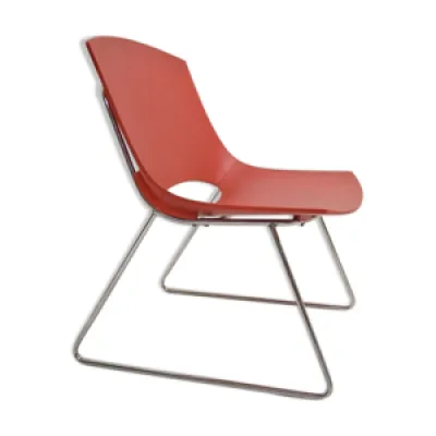 fauteuil assise plastique - rouge