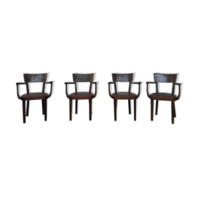 Série de 4 fauteuils - baumann 1950