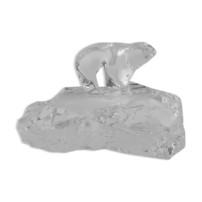 Presse-papier ours polaire en verre