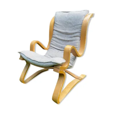 fauteuil en hêtre stratifié - scandinave 1960