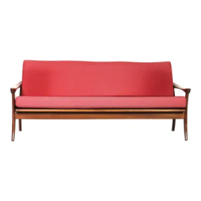 3-seater sofa with teak frame from