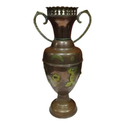 Vase style oriental ou - cuivre laiton