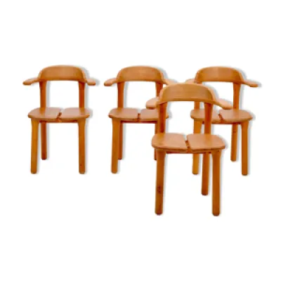 Set of four modern mid-century - chairs dining