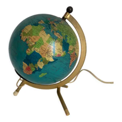 Globe vintage 1967 terrestre - tripode verre
