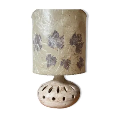 Lampe vintage en céramique - abat jour