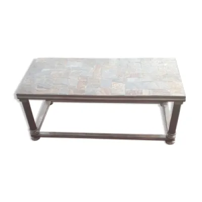 Table basse plateau carreau - acier art deco