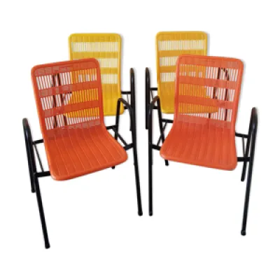 Lot 4 chaises terrasse - bistrot