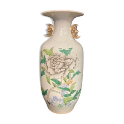 Vase porcelaine pivoine - chine