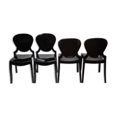 Ensemble de 4 chaises noires design