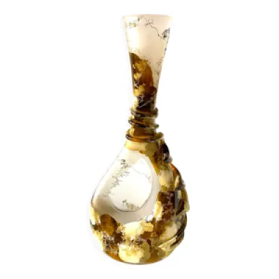 Vase soliflore décor - antique verre