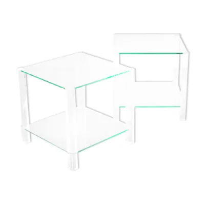 Tables d’appoint carrées - verre deux