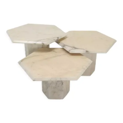 Set de 3 tables d’appoint - marbre