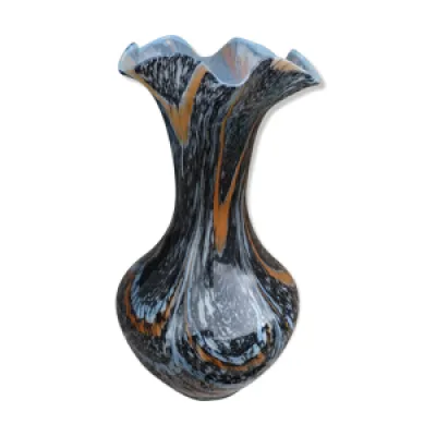 vase ancien en verre - collerette