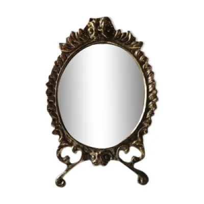 Miroir de table ovale - bronze